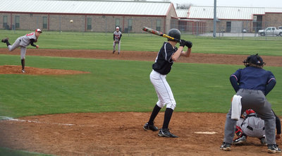 Image: DeMoss up to bat — Alex DeMoss takes his turn at bat.