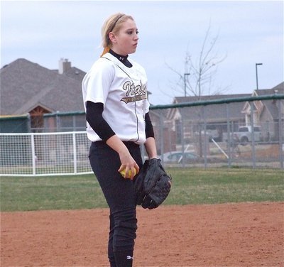 Image: Megan Richards — Lady Gladiator Megan Richards got her first pitching action of the season on Saturday.