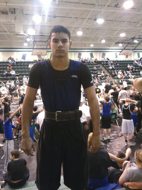 Image: Mike Owens — Mike Owens preparing for bench press.