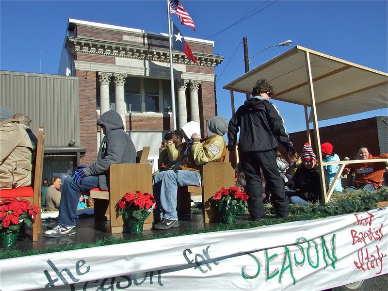 Image: A reason for the season — First Baptist Church of Italy joins in the parade.