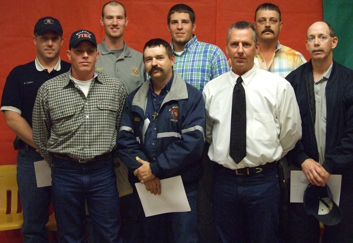 Image: Class 2 is proud — (L-R back row) Wesley Layne Curry, William Eric Bradley, Jacob Scott Hopkins, Bobby J. McBride
(Front row) Andy Franks, Mark Jackson, James Eric “Pepaw” Sprabary and Tommy Sutherland