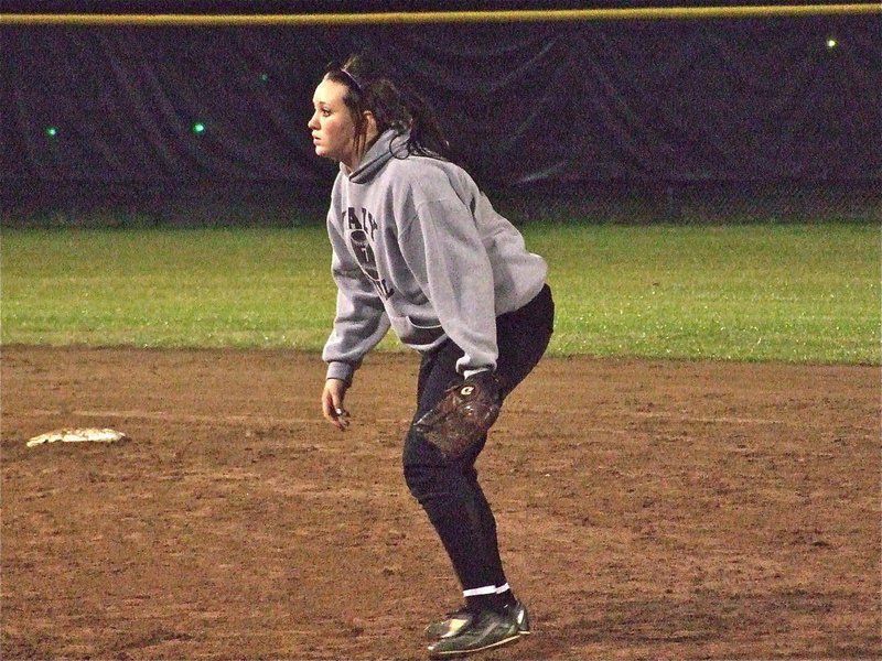 Image: Reacting to the ball — The Lady Gladiators have been working hard and the practice is already paying off.