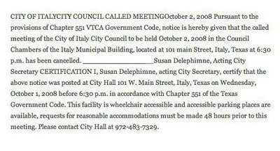 Image: Meeting cancellation