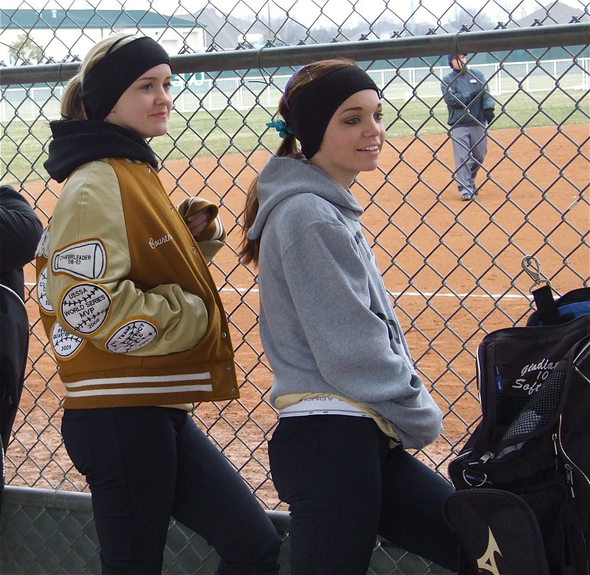 Image: Seniors relax — Courtney and Drew are feeling good about their team’s chances.