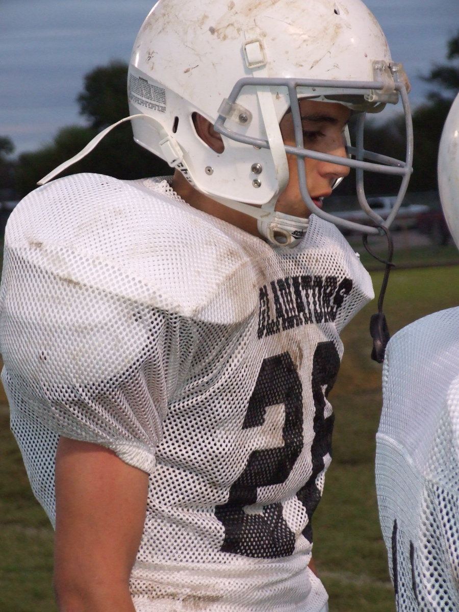 Image: Cody contemplates — Cody Medrano thinks about the upcoming play call.