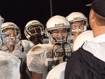 Image: Glad to be Gladiators — Coach Ward and the Italy Junior High Gladiators are happy with their performance after the Hubbard match. The fight record is now 2-1, 2-TKOs in a row.