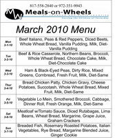 Image: March Menu – page 1