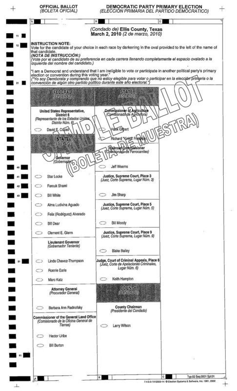 Image: Democratic Ballot
