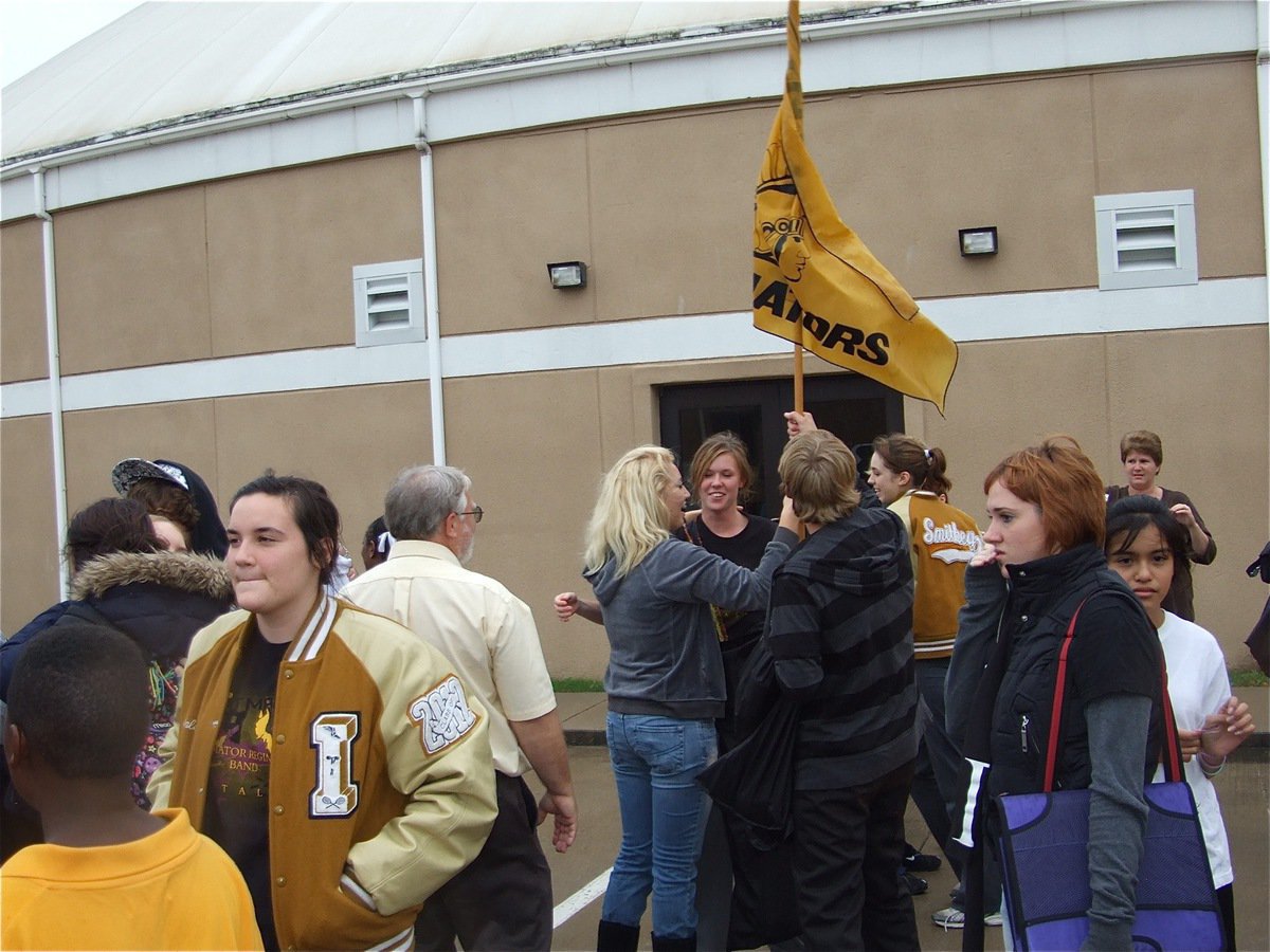 Image: Let the hugging begin — Congratulations all around for the IHS Band.