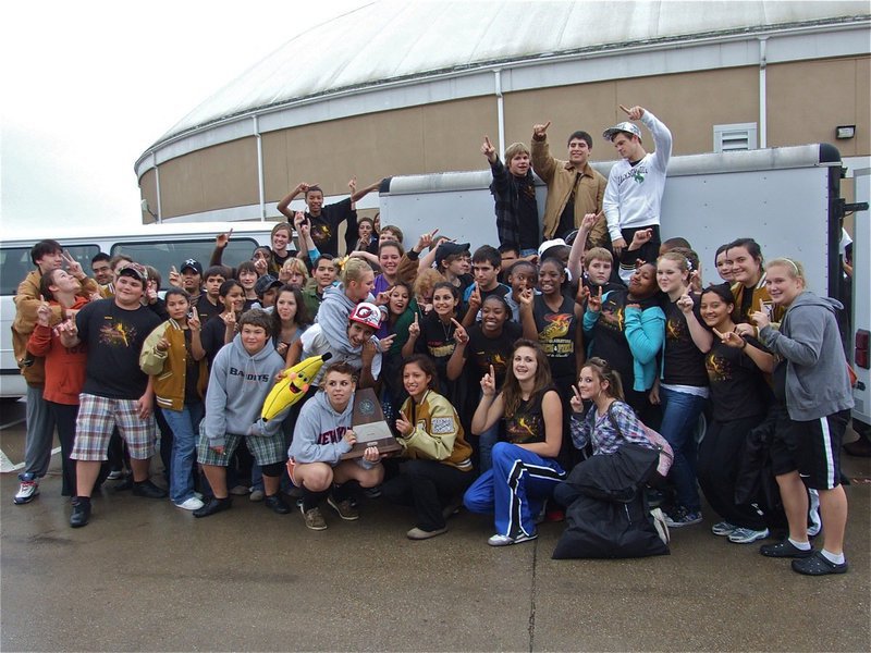 Image: We are #1 — The Gladiator Regiment Band and Flag Corp advances to Area for the first time in school history.