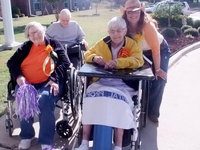 Image: Lined Up For Races — The wheel chair races were a hit.