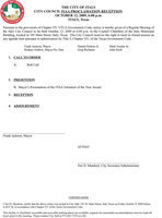 Image: Agenda: 6:00pm meeting