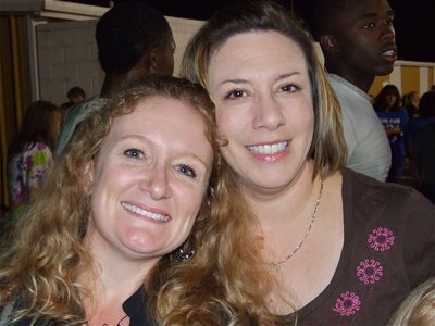 Image: Amy and Kay — Amy White-Morton and Kay Jacinto-Kerr were all smiles as they finally had a chance to see old friends they’ve been missing.