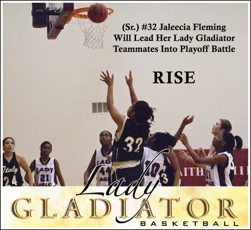 Image:
Jaleecia Fleming leads the Lady Gladiators into the Playoffs — The Lady Gladiators (17-11) will play Bosqueville in the first round of the 2010 Basketball Playoffs on Monday, February 15, at 6:00 p.m. at West High School.