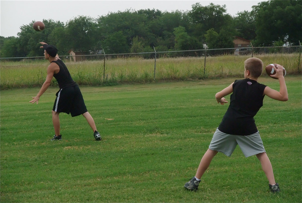 Image: Tony and J.T. throw