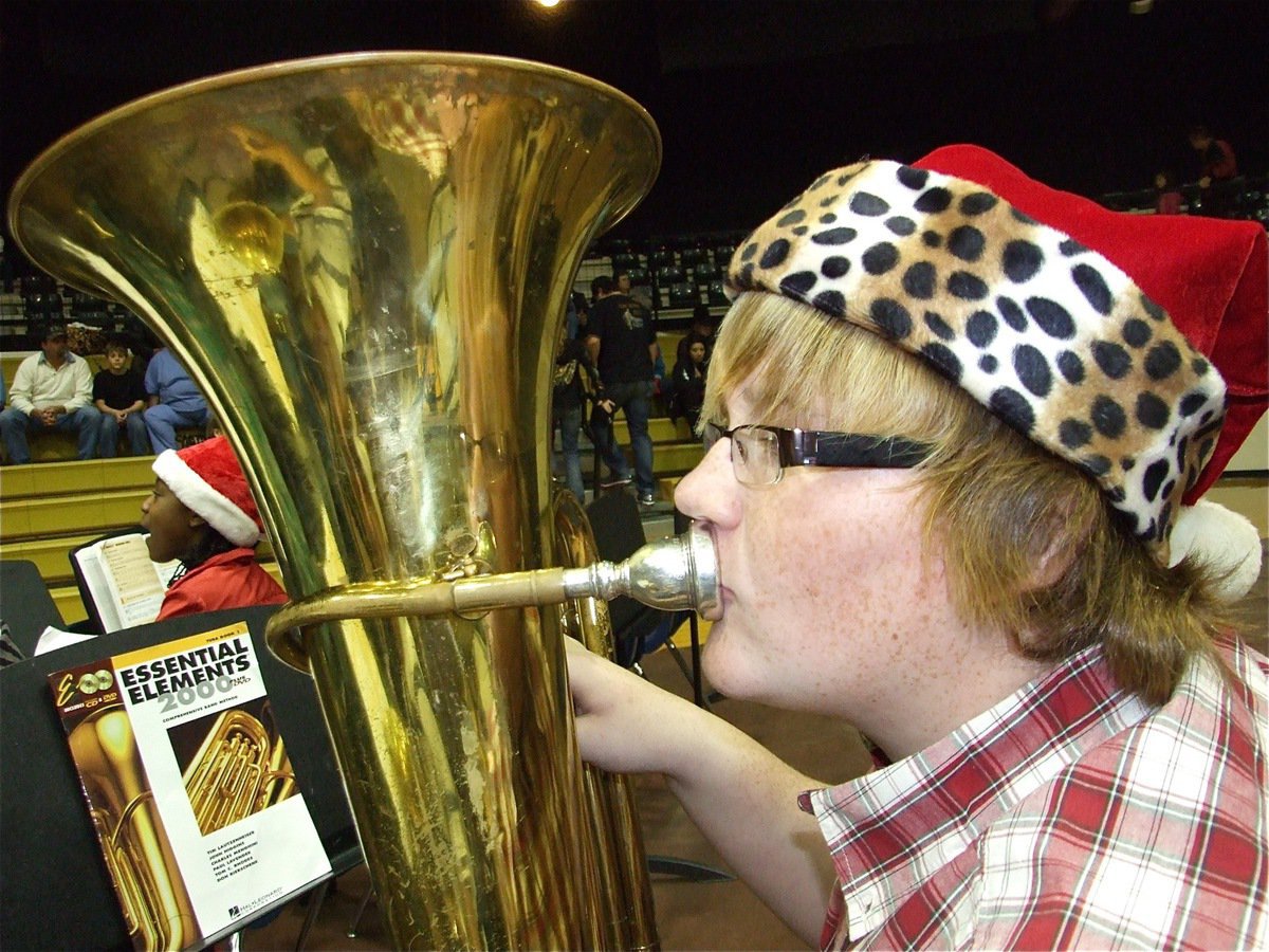 Image: Spotting Tyler — Tyler Vencil plays tuba during the concert…can you spot him?