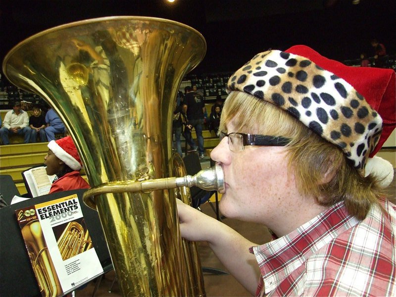 Image: Spotting Tyler — Tyler Vencil plays tuba during the concert…can you spot him?