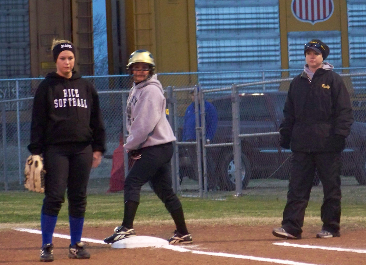 Image: “Jelly” on one! — Angelica had a solid offensive game against Rice.