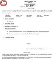 Image: Italy Park Board Meeting Agenda-June 23, 2009