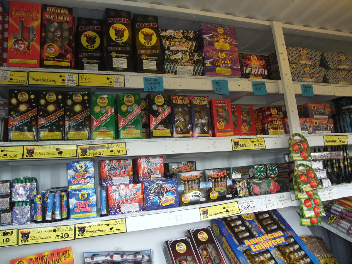 Image: Stress relief on the 4th of July — Stop by the Richards’ firework stand between 10:00 a.m and 11:00 p.m. (and until midnight on the 4th of July) for great deals on stress relieving fireworks.