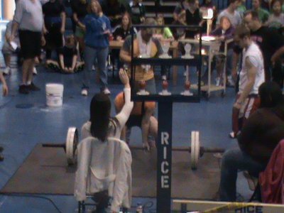 Image: Kaytlyn digs in — Kaytlyn Bales prepares to execute her dead lift.