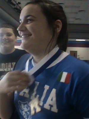 Image: 1st in Class — First in class and #1 in our hearts. Kaytlyn Bales dominates at the powerlifting meet in Rice lifting 680 lbs. total for the day.