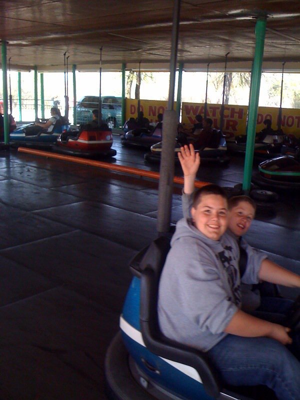 Image: Speed racers — Kelton Bales, John Escamilla and the 7th Grade band left the competition behind at the Sandy Lake Funfest!