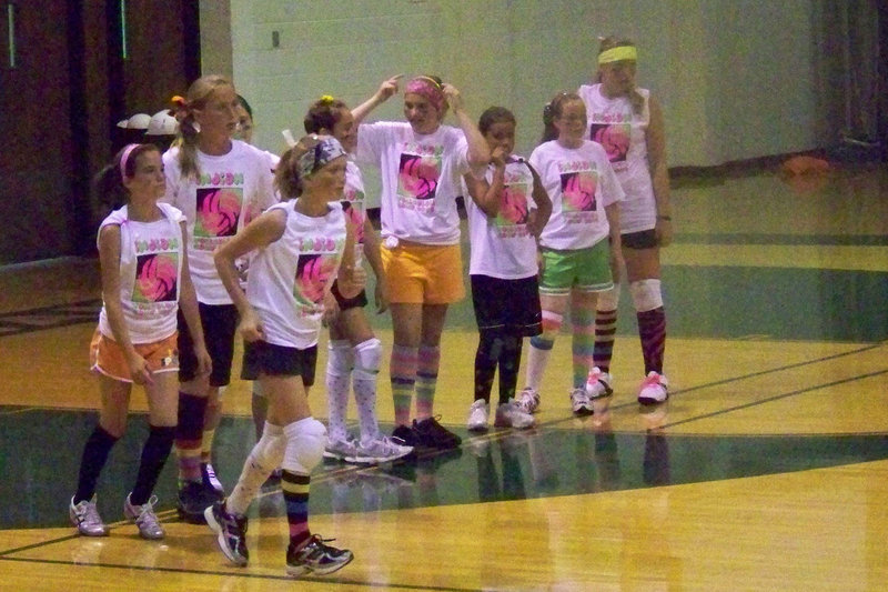 Image: Gone Wild — These campers dressed the part of their camp team name “Girls Gone Wild”.