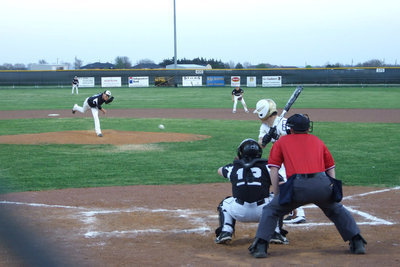 Image: Hefty Lefty — Ethan Simon gets up to bat and moved Ryan Ashcraft around.