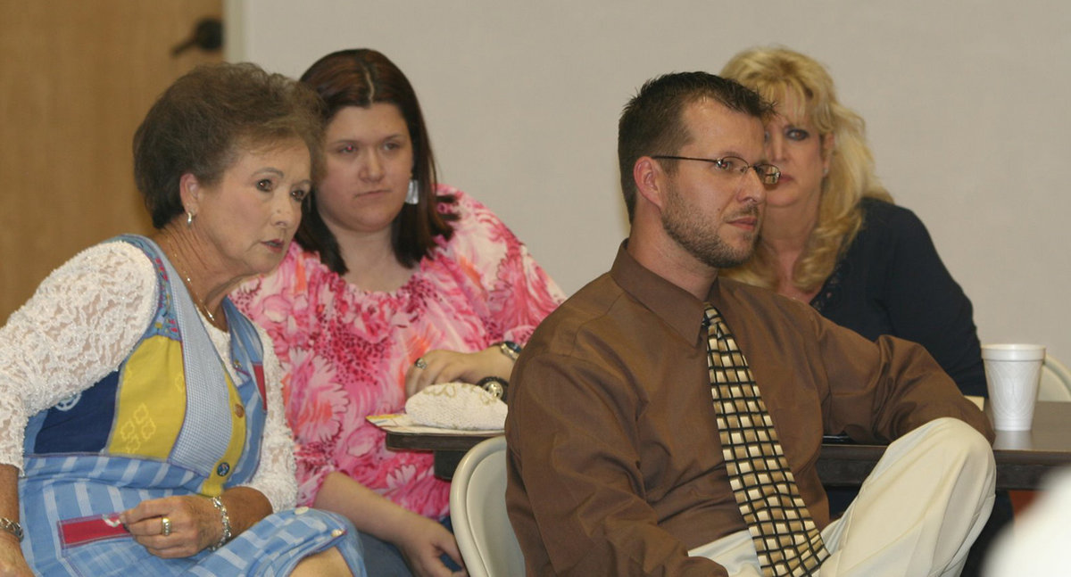 Image: Avalon’s Finest — Mrs. Morrison and Mr. Morgan patiently wait for their time at the podium.