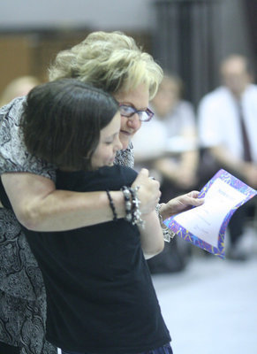 Image: Read to Succeed — Ms. Denise Wimbish presents the Accelerated Reading Awards and the Read to Succeed Awards.