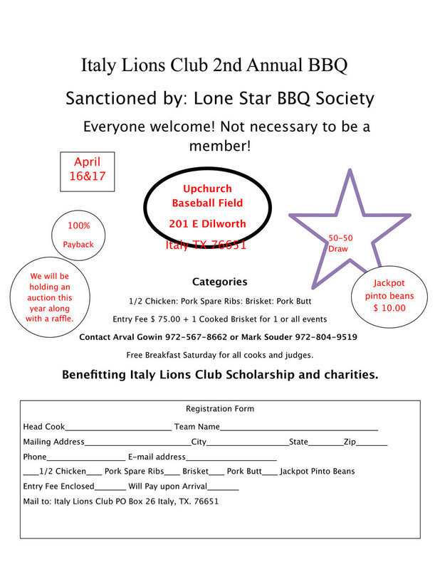 Image: Cook-off form