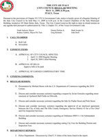 Image: May Italy City Council Meeting Agenda