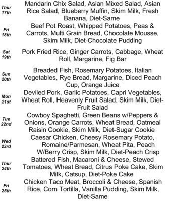 Image: Meals on Wheels, September Menu – page 3