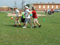 Image: Beach Ball Relay — Whoops! Someone dropped the ball!