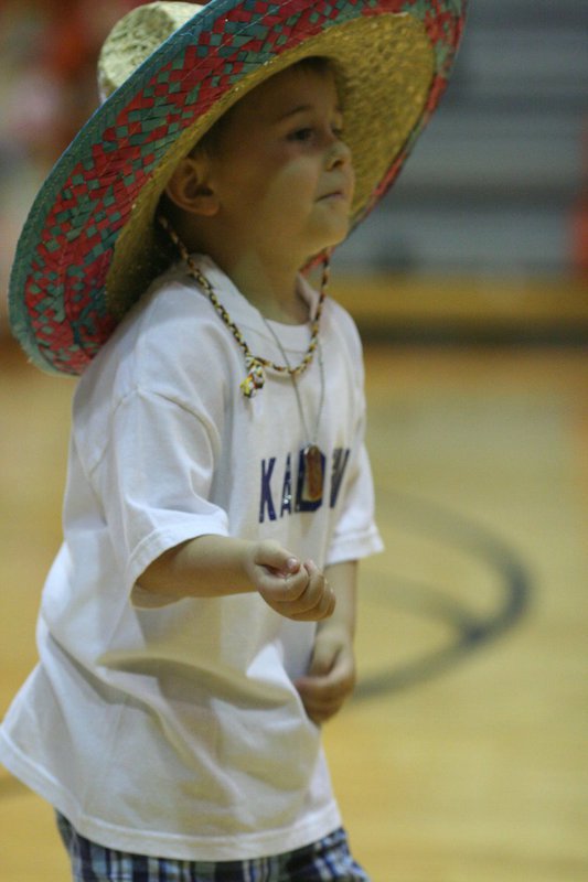 Image: Rock On! — Kaden rocks out playing his “air” guitar.
