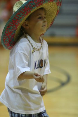 Image: Rock On! — Kaden rocks out playing his “air” guitar.