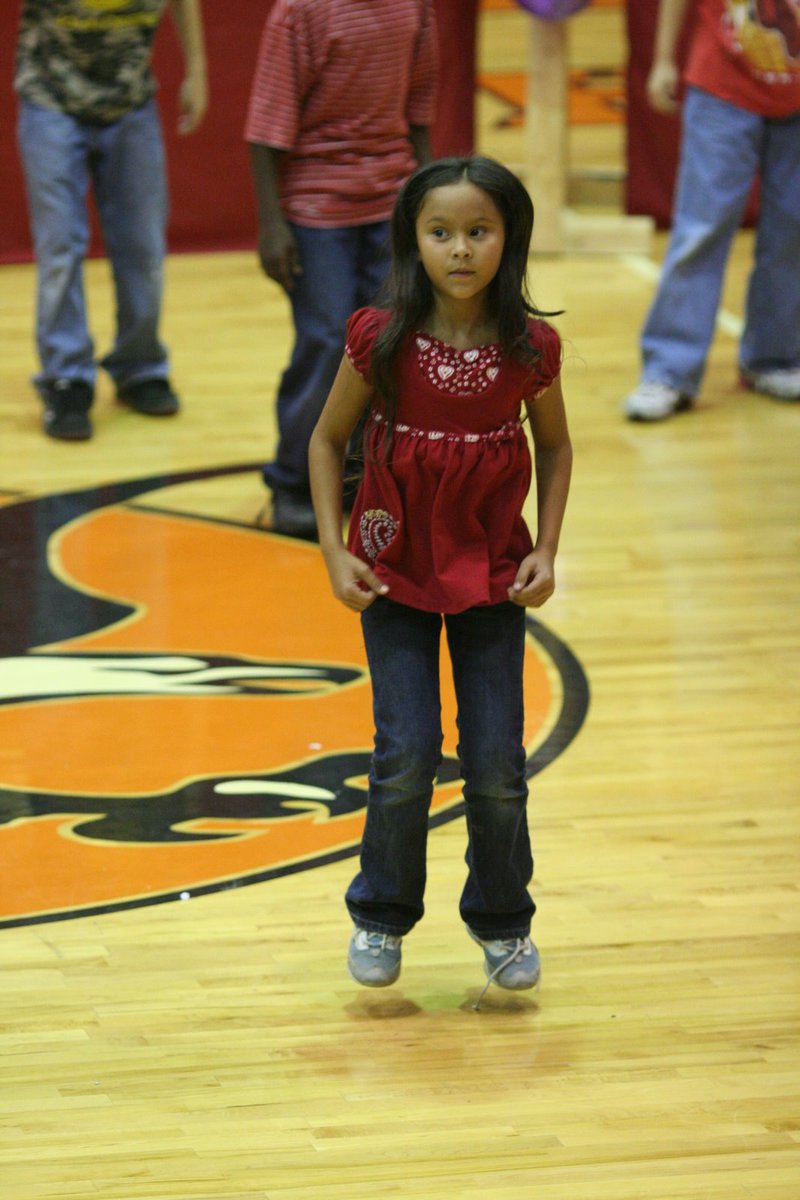 Image: Cha Cha Slide — Sliding and doing the cha cha for the celebrity panel of judges