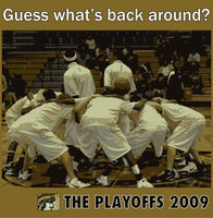 Image: Getting fired up — The Italy Gladiators form their team circle at center court. Italy went on to beat Dallas Faith Family 75-27…bring on Itasca!