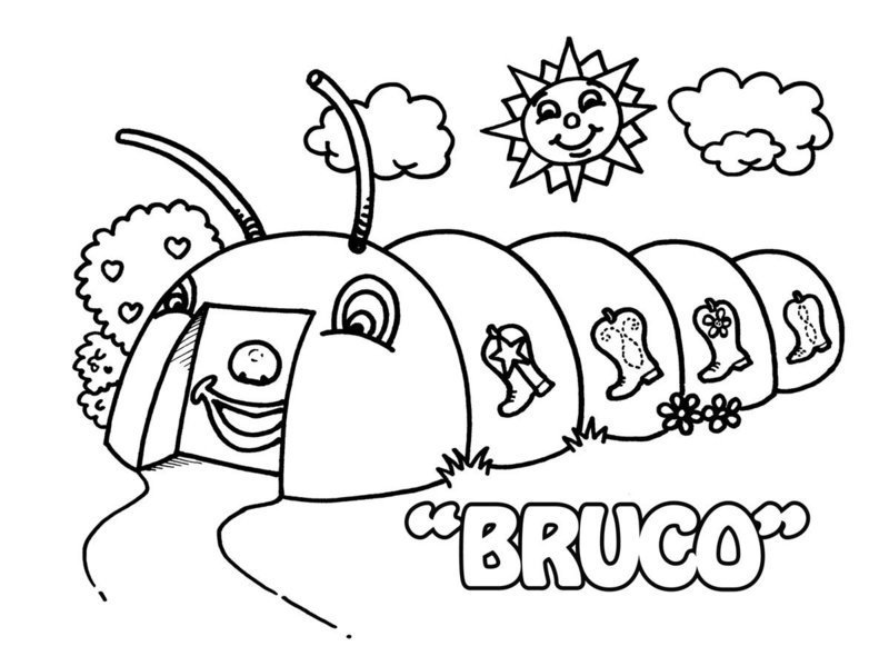 Image: Color, Bruco! — Print out this image and let your kiddos color Bruco for a fun break! Instructions: Click this image one time to get the maximum print size, and then print, Bruco, from your printer.