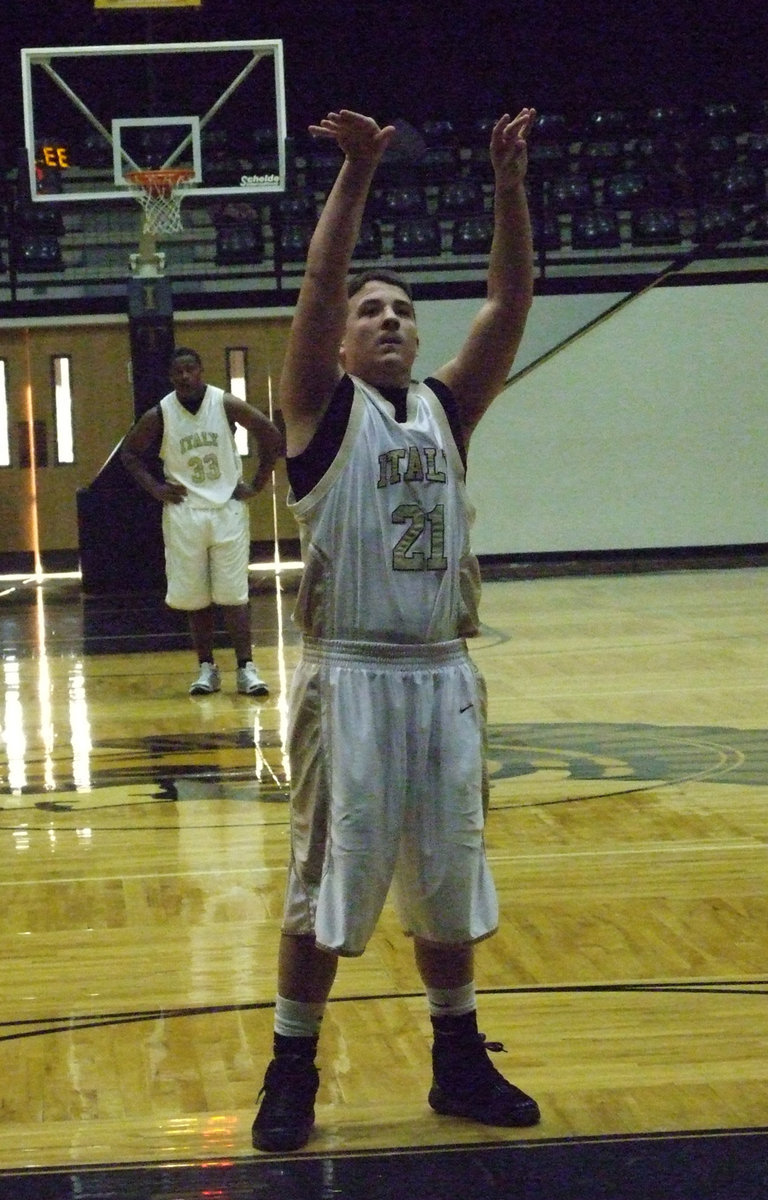 Image: Saxon from the line — Capping off the win for Italy is Ethan Saxon. The Gladiators JV dominated the Dallas Gateway Gators 40-18.