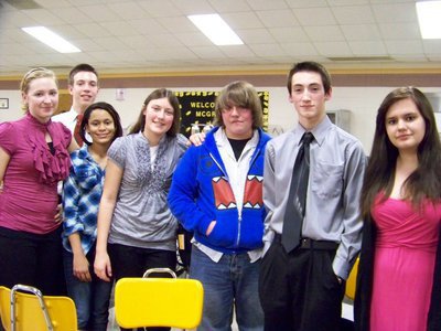 Image: Italy JH Band is represented — Jaclynn Lewis, Ben Lewis, Alex Minton-Felder, Whitney Wolaver, Trevor Davis, Jacob Witte and Devin Payne after their performance.