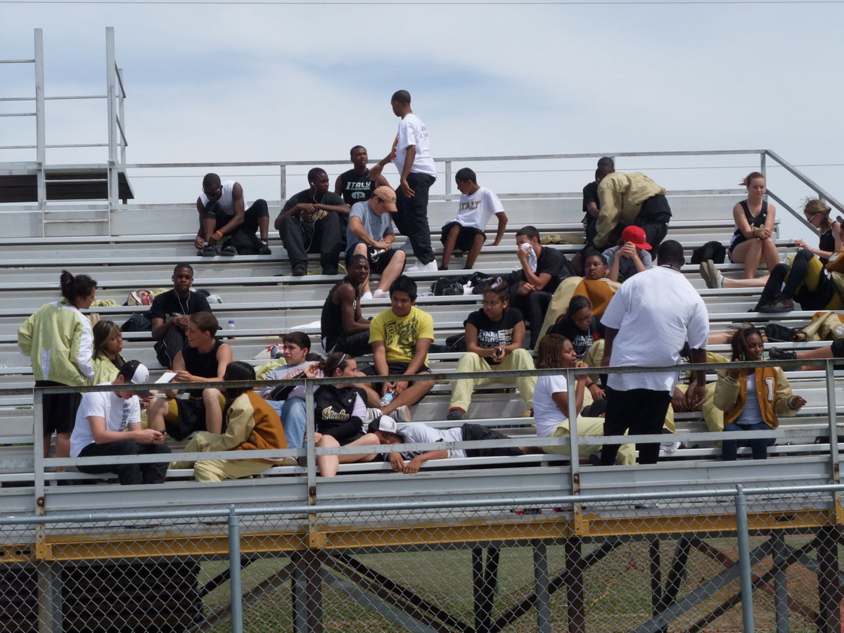 Image: Grand standing — Grand standing, and sitting, are the Italy Gladiators’ Track Team members.