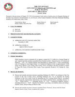 Image: City Council Agenda — Agenda for the Italy City Council meeting for Monday, January 12, 2009 at 6:30 p.m.