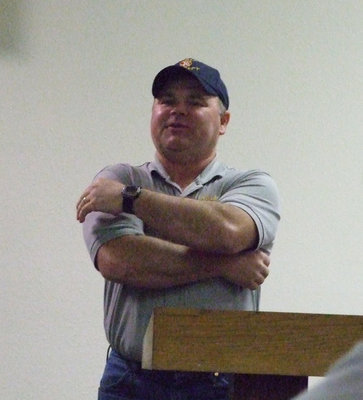 Image: Cate, guest speaker — Jackie Cate has been in the fire department for 23 years.