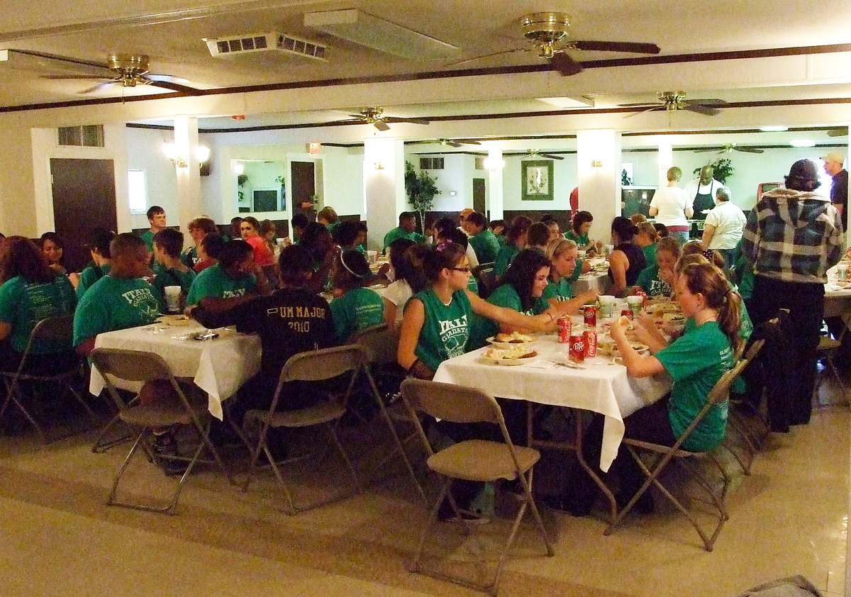 Image: Lunch at George’s — George’s Restaurant of Waco catered the meal with chicken fried steak and all the fixins.