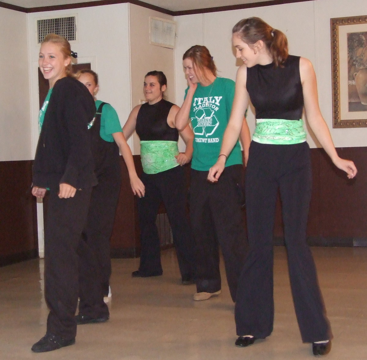 Image: …while the girls did their thing on the dance floor