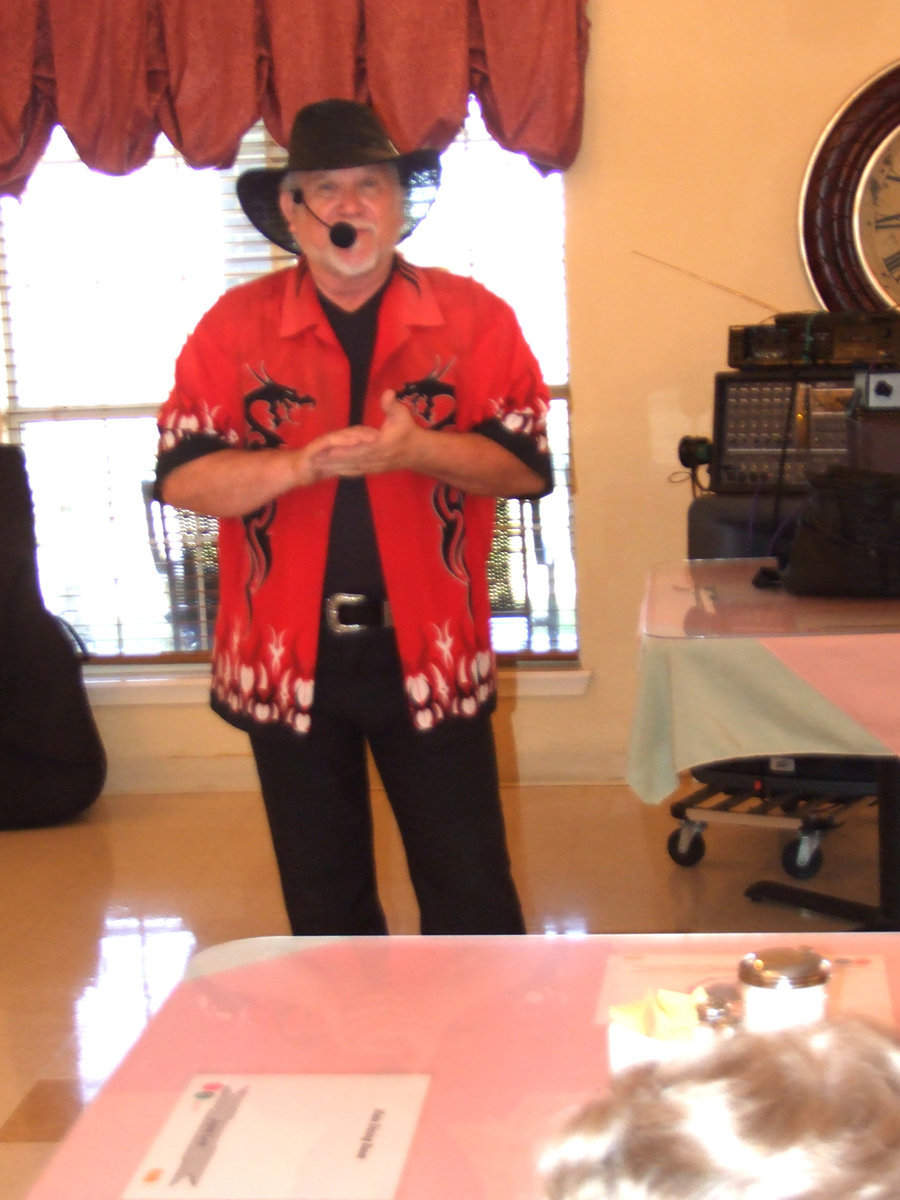 Image: Clyde Ferrell — Clyde Ferrell comes several times a year to entertain the residents of Trinity Mission.