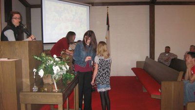 Image: Britney Chambers — Britney Chambers receiving her GMA pin.