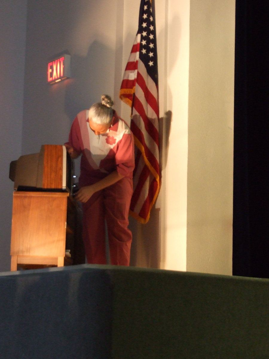 Image: The Television Broke — Ethel (Genora Armstrong) is very upset that the television went out just as they were going to find out “who dunnit” in the real life murder drama they were watching.